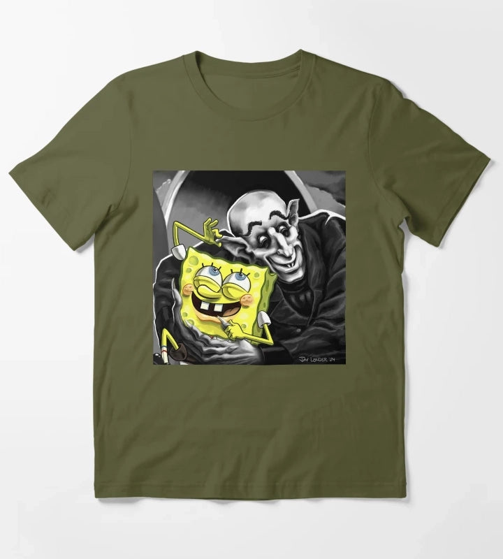 SpongeBob Blood Buddies T-Shirt Olive Green