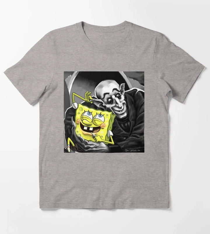 SpongeBob Blood Buddies T-Shirt Heather Grey