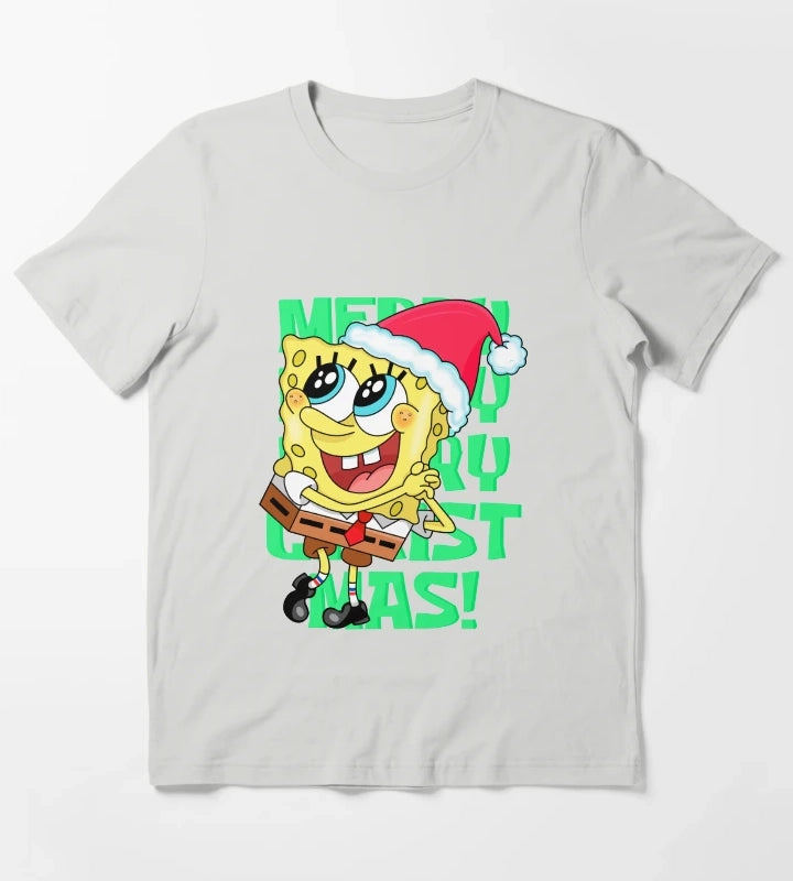 SpongeBob Christmas T-Shirt Light Grey
