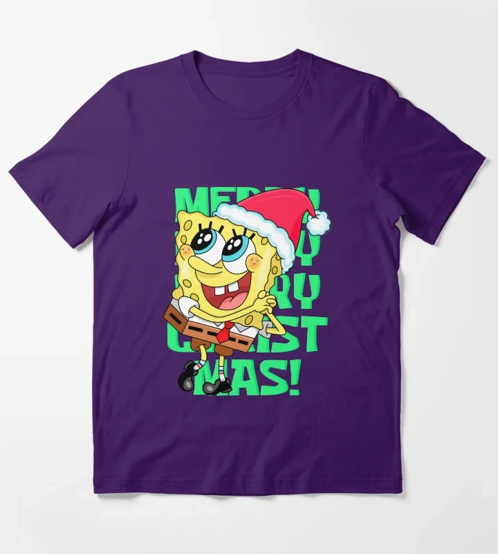 SpongeBob Christmas T-Shirt Purple