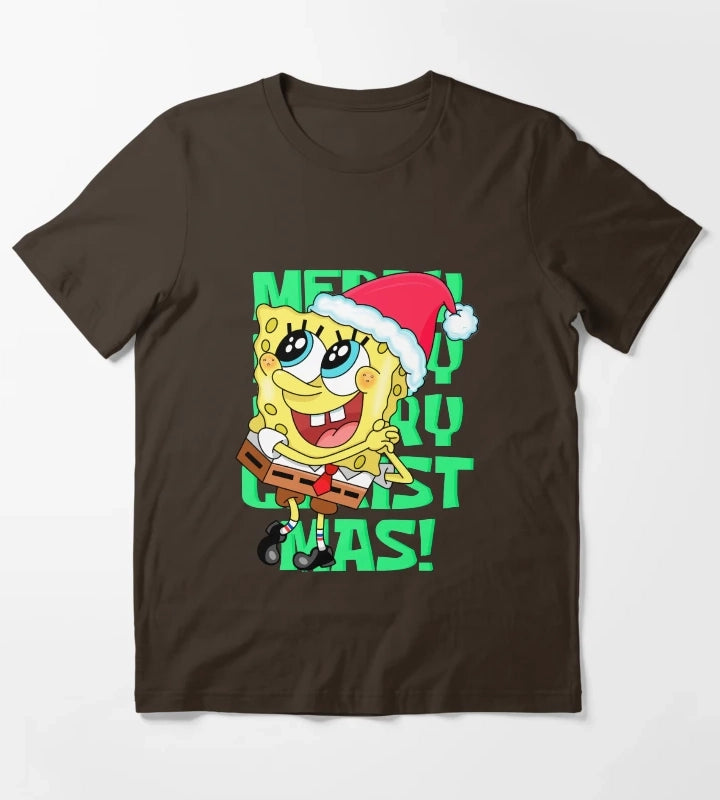 SpongeBob Christmas T-Shirt Brown
