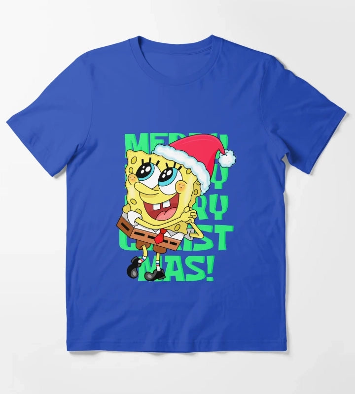 SpongeBob Christmas T-Shirt Blue