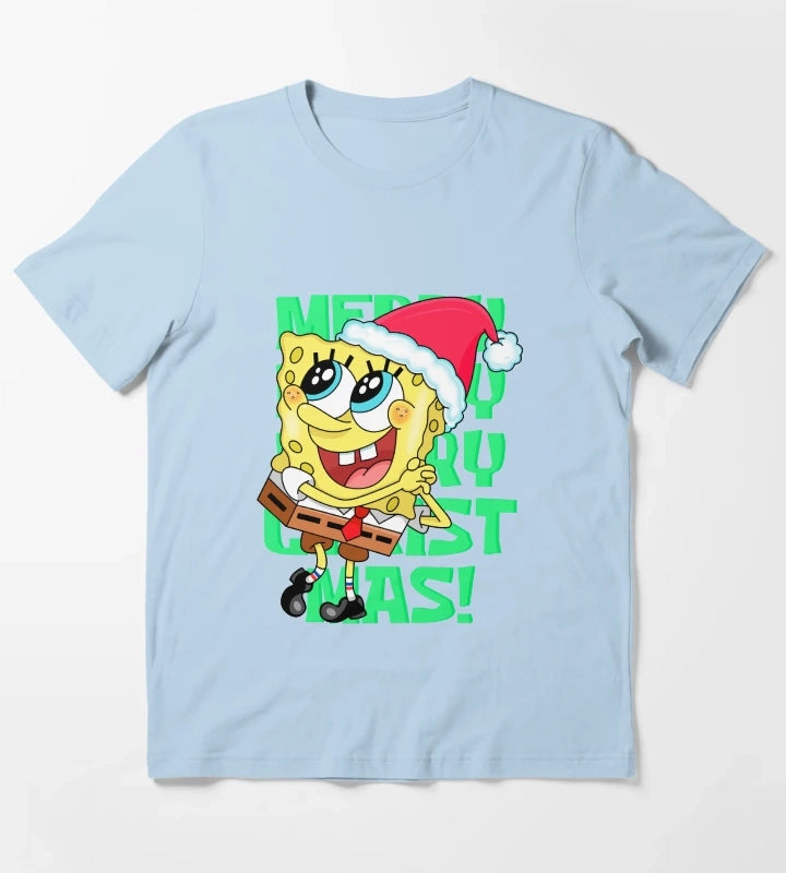 SpongeBob Christmas T-Shirt Sky Blue