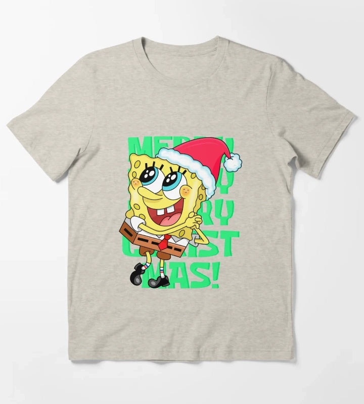 SpongeBob Christmas T-Shirt Cream