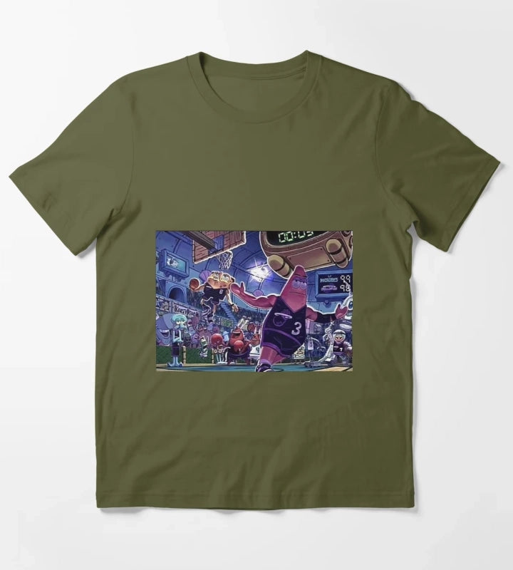 SpongeBob Dunking T-Shirt Olive Green