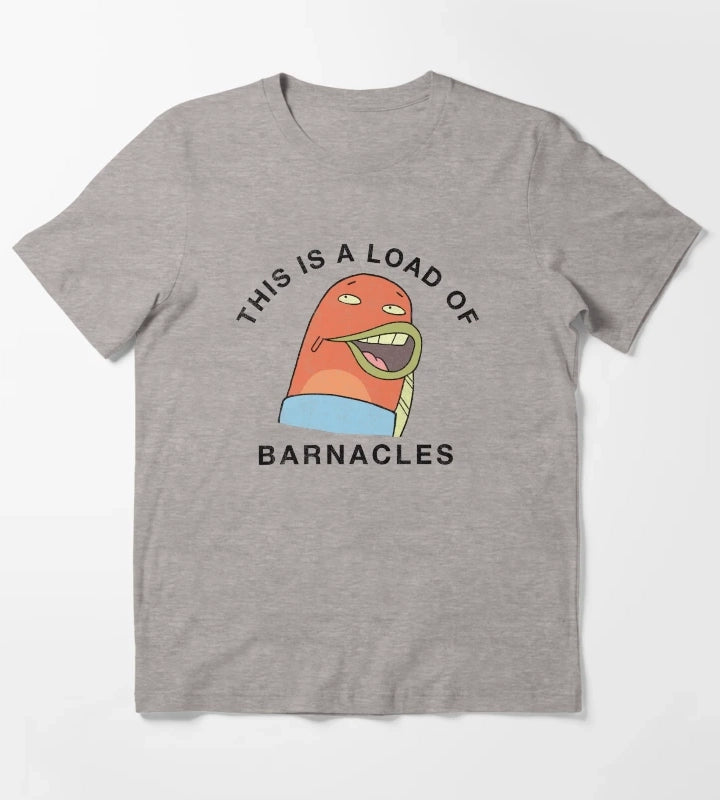 SpongeBob SquarePants A Load Of Barnacles T-Shirt Heather Grey