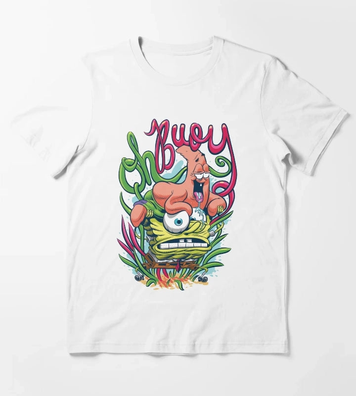 SpongeBob SquarePants And Patrick Oh Buoy T-Shirt White