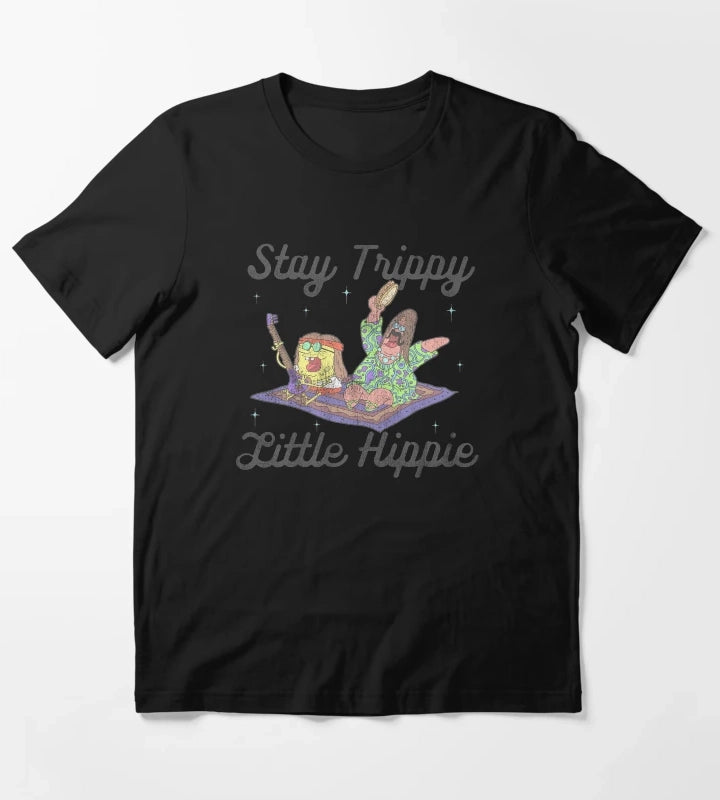 SpongeBob SquarePants And Patrick Stay Trippy Little Hippie T-Shirt