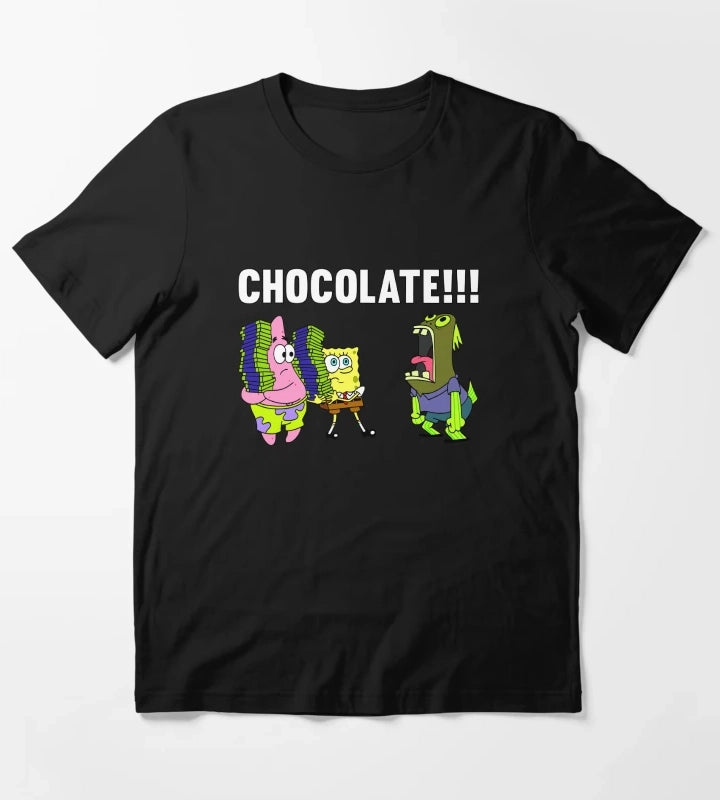 SpongeBob SquarePants CHOCOLATE Yelling Fish Logo T-Shirt
