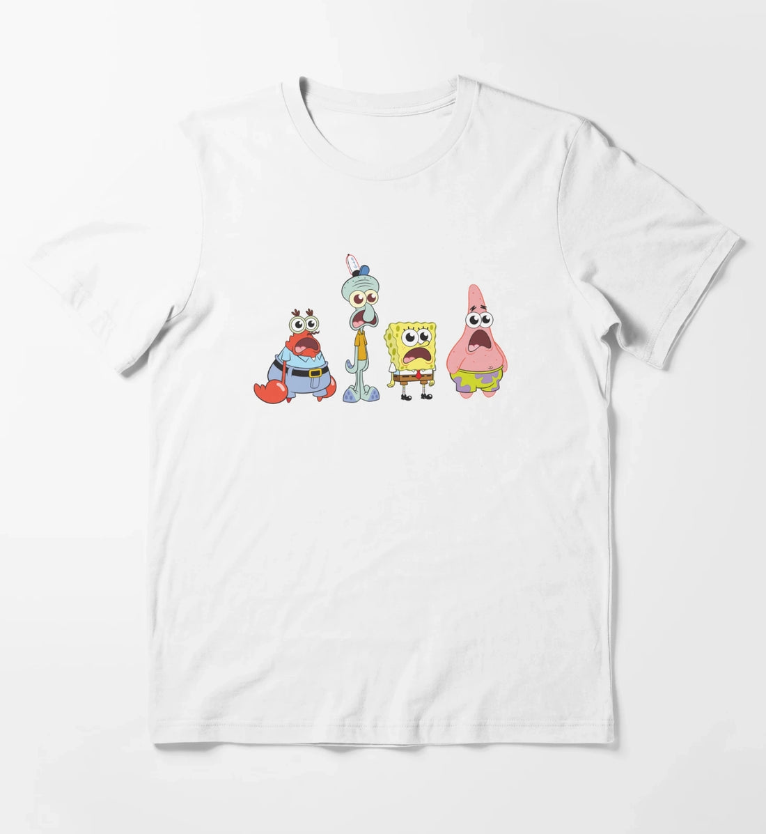 SpongeBob SquarePants Cast Group Stare T-Shirt White