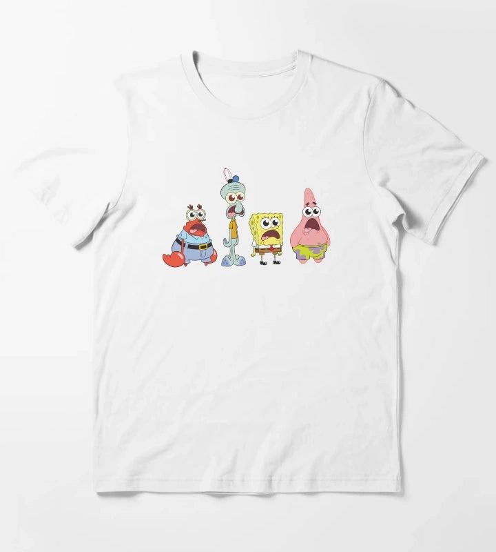 SpongeBob SquarePants Cast Group Stare T-Shirt White