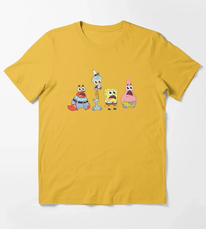 SpongeBob SquarePants Cast Group Stare T-Shirt Yellow