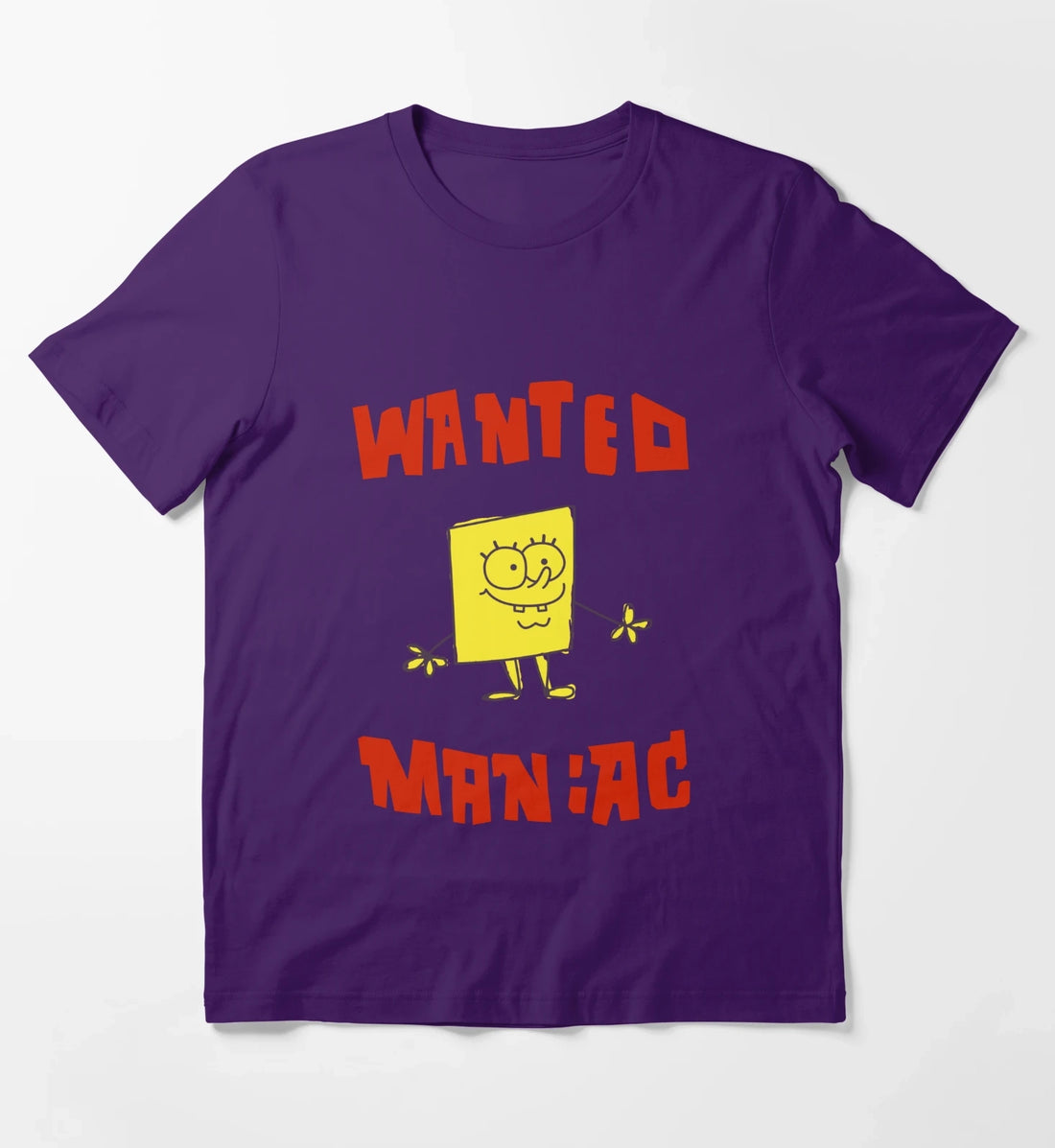 SpongeBob SquarePants Classic Wanted Maniac T-Shirt Purple