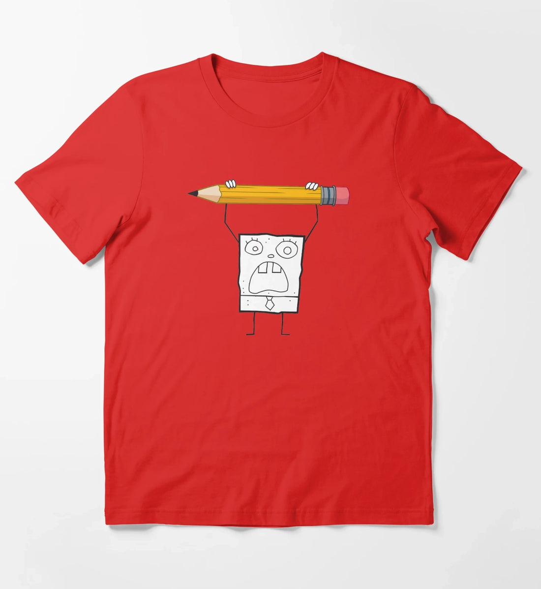 SpongeBob SquarePants DoodleBob Pencil Rage T-Shirt Red