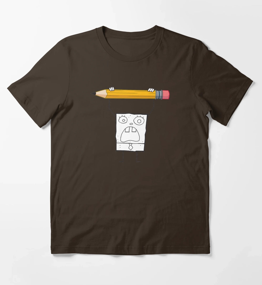 SpongeBob SquarePants DoodleBob Pencil Rage T-Shirt Brown