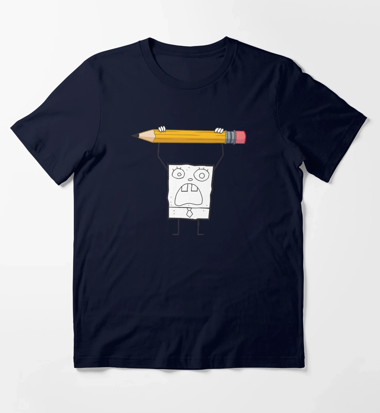 SpongeBob SquarePants DoodleBob Pencil Rage T-Shirt Navy