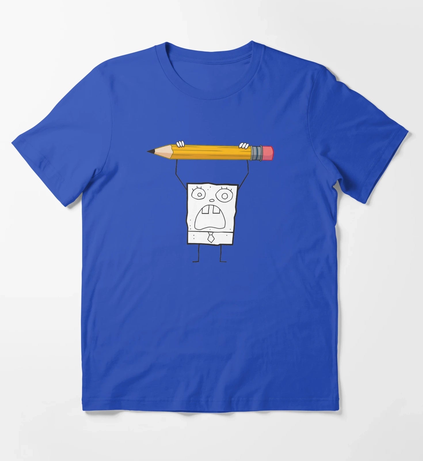 SpongeBob SquarePants DoodleBob Pencil Rage T-Shirt Blue