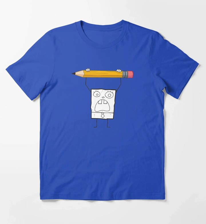 SpongeBob SquarePants DoodleBob Pencil Rage T-Shirt Blue