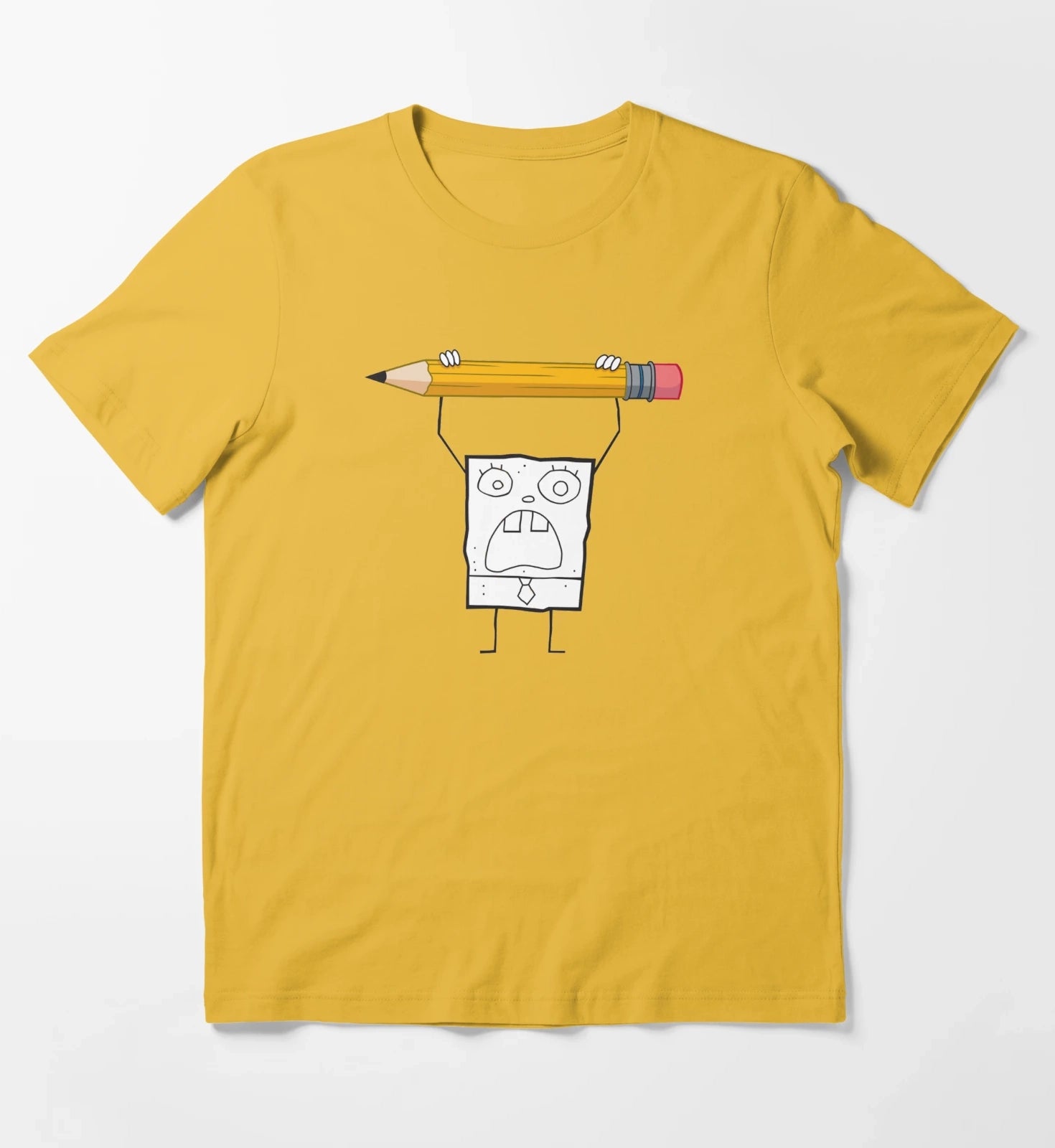 SpongeBob SquarePants DoodleBob Pencil Rage T-Shirt Yellow