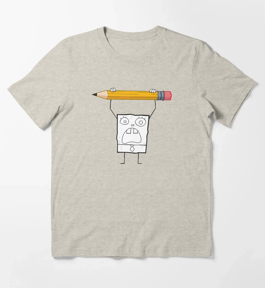 SpongeBob SquarePants DoodleBob Pencil Rage T-Shirt Cream
