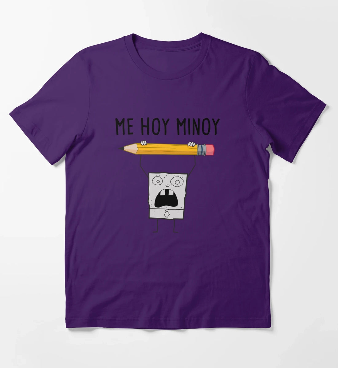 SpongeBob SquarePants Doodle Bob Me Hoy Minoy Portrait T-Shirt Purple