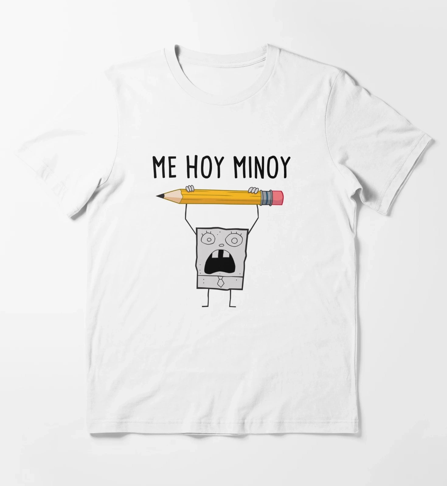 SpongeBob SquarePants Doodle Bob Me Hoy Minoy Portrait T-Shirt White