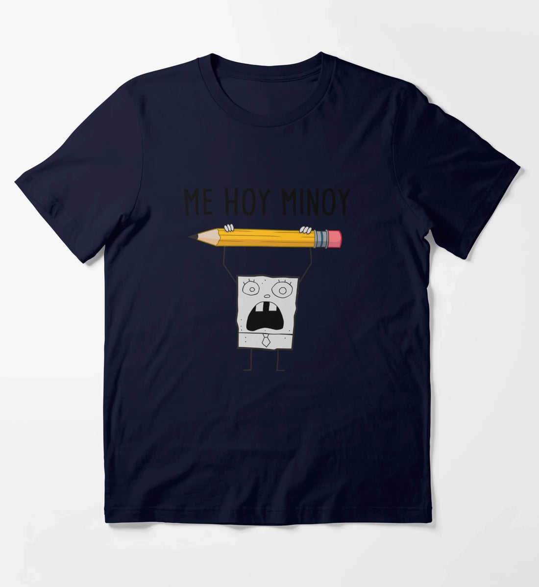 SpongeBob SquarePants Doodle Bob Me Hoy Minoy Portrait T-Shirt Navy
