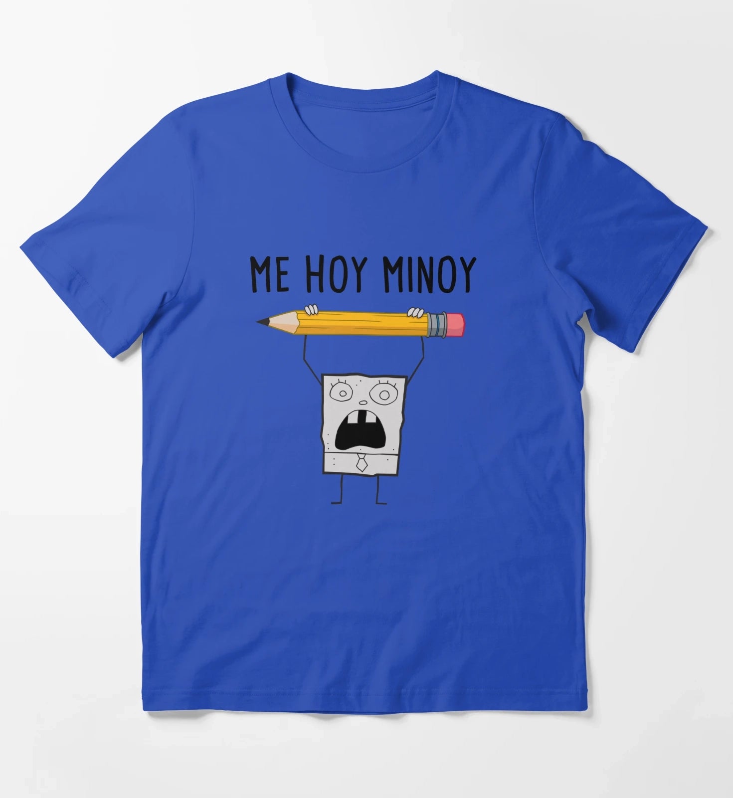 SpongeBob SquarePants Doodle Bob Me Hoy Minoy Portrait T-Shirt Blue