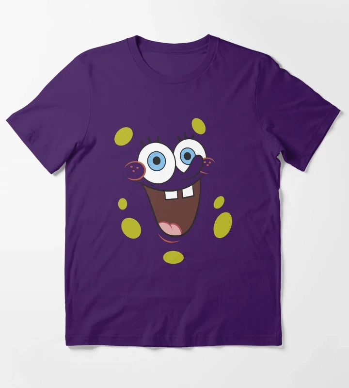 SpongeBob SquarePants Face Portrait T-Shirt Purple