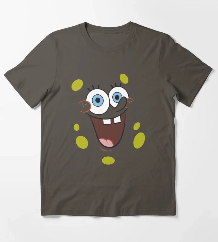 SpongeBob SquarePants Face Portrait T-Shirt Dark Grey