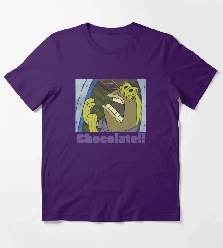 SpongeBob SquarePants Fish Screams Chocolate T-Shirt Purple