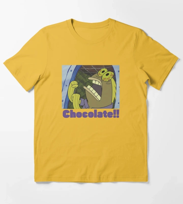 SpongeBob SquarePants Fish Screams Chocolate T-Shirt Yellow