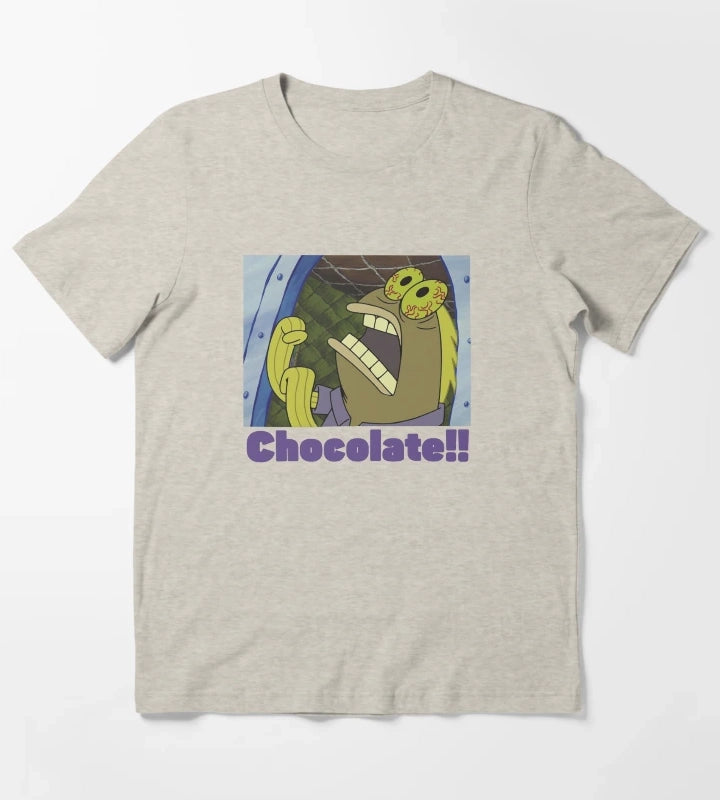 SpongeBob SquarePants Fish Screams Chocolate T-Shirt Cream
