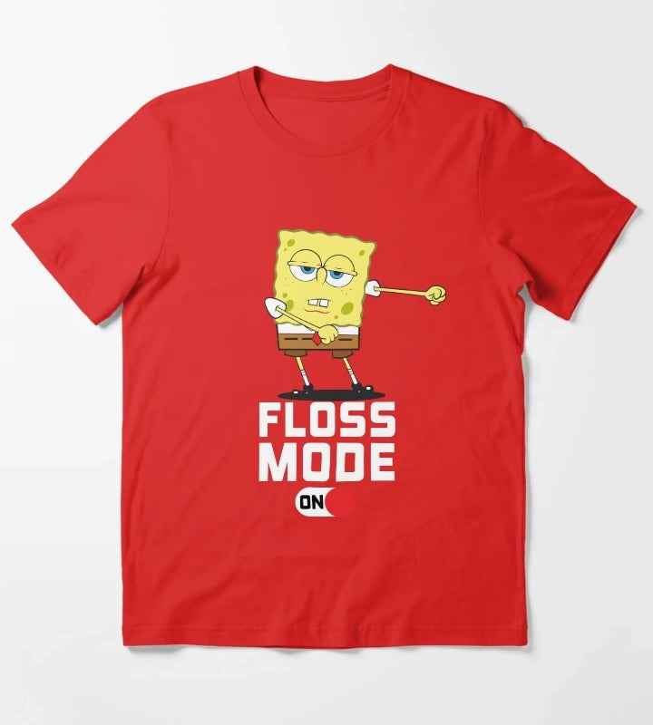 SpongeBob SquarePants Floss Mode On Dancing SpongeBob T-Shirt Red
