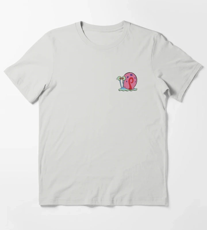 SpongeBob SquarePants Gary Pop Art Snail Pocket T-Shirt Light Grey