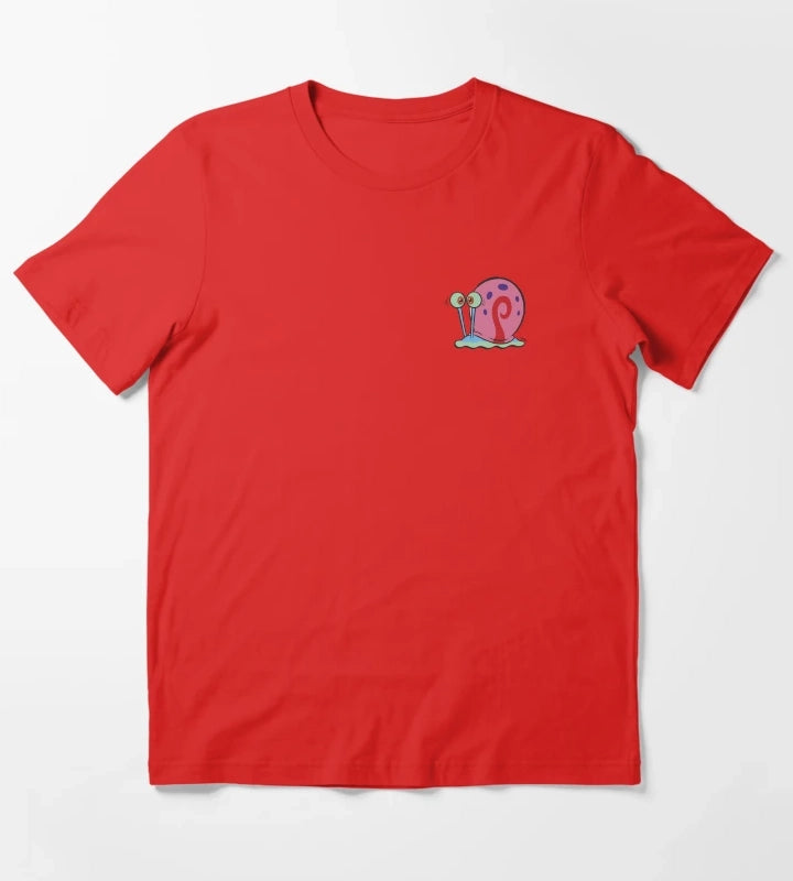SpongeBob SquarePants Gary Pop Art Snail Pocket T-Shirt Red