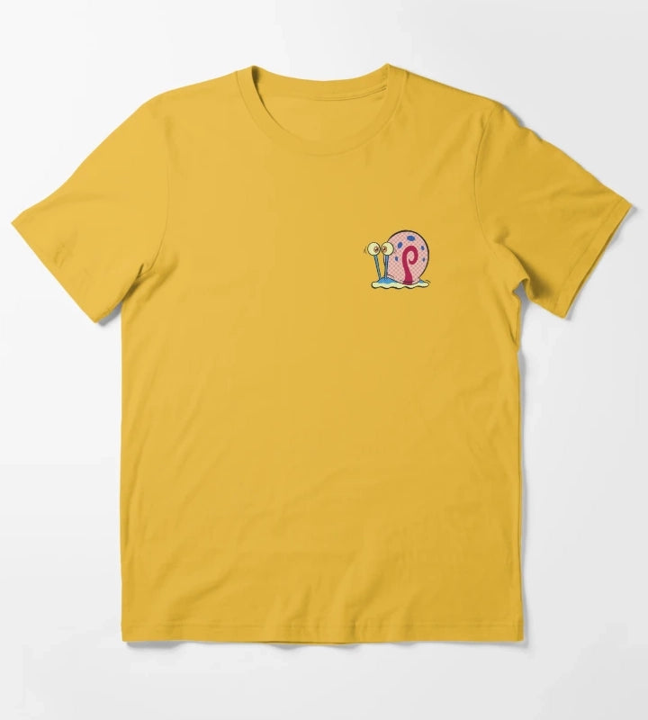 SpongeBob SquarePants Gary Pop Art Snail Pocket V2 T-Shirt Yellow