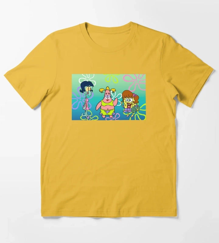 SpongeBob SquarePants Girls Night Portrait T-Shirt Yellow