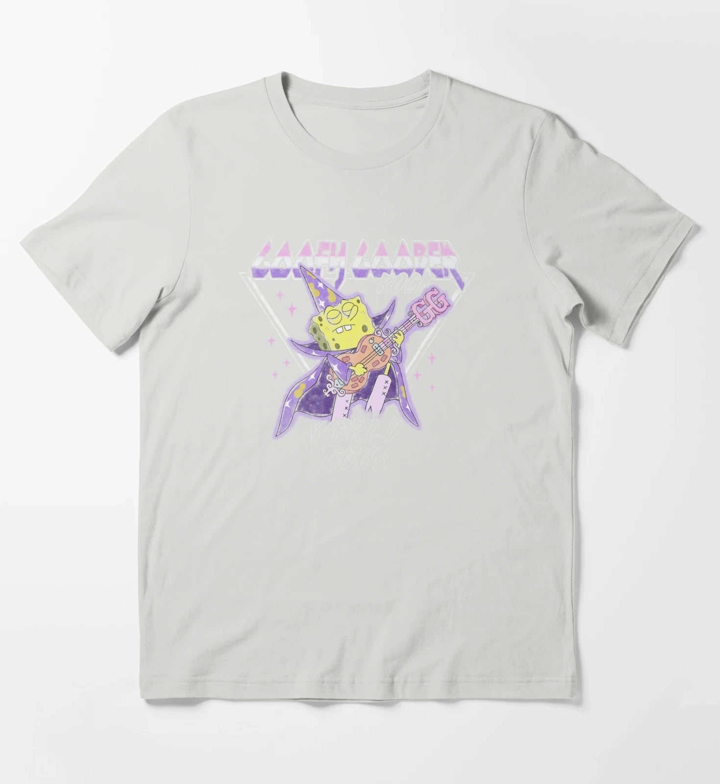 SpongeBob SquarePants Goofy Goober Rock World Tour T-Shirt Light Grey