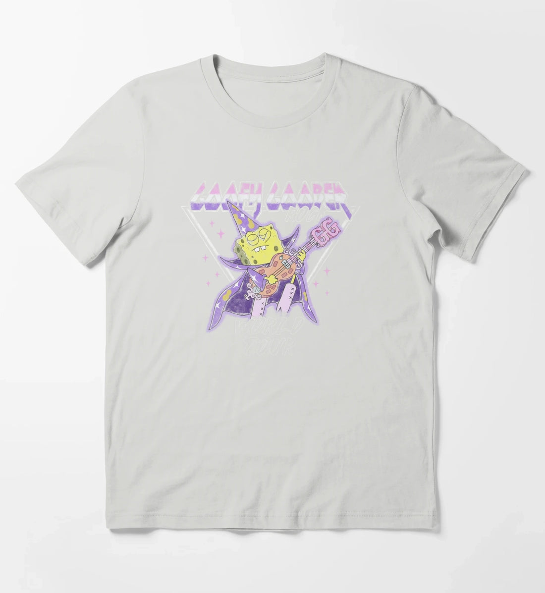 SpongeBob SquarePants Goofy Goober Rock World Tour T-Shirt Light Grey