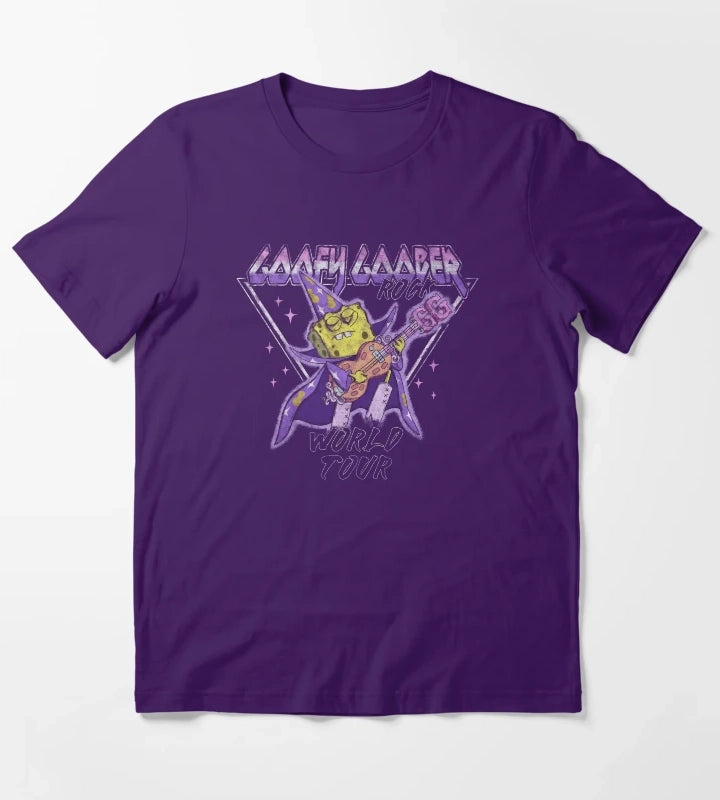 SpongeBob SquarePants Goofy Goober Rock World Tour T-Shirt Purple