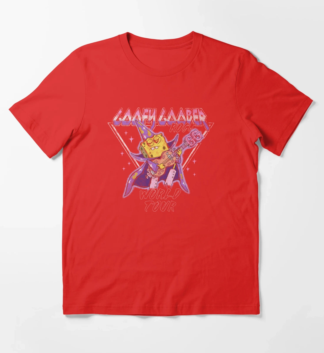 SpongeBob SquarePants Goofy Goober Rock World Tour T-Shirt Red