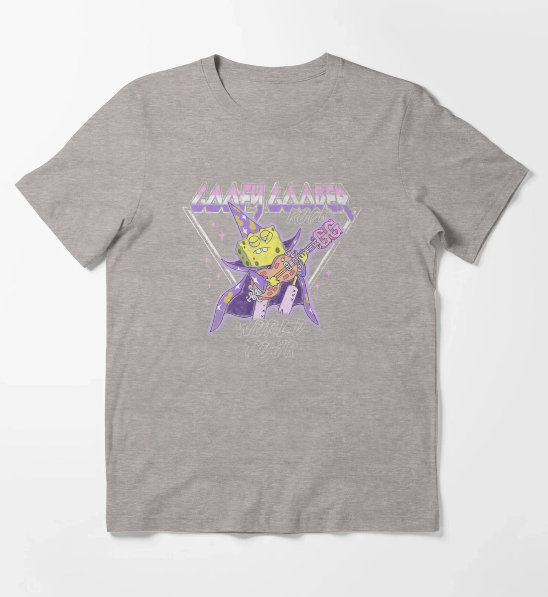 SpongeBob SquarePants Goofy Goober Rock World Tour T-Shirt Heather Grey