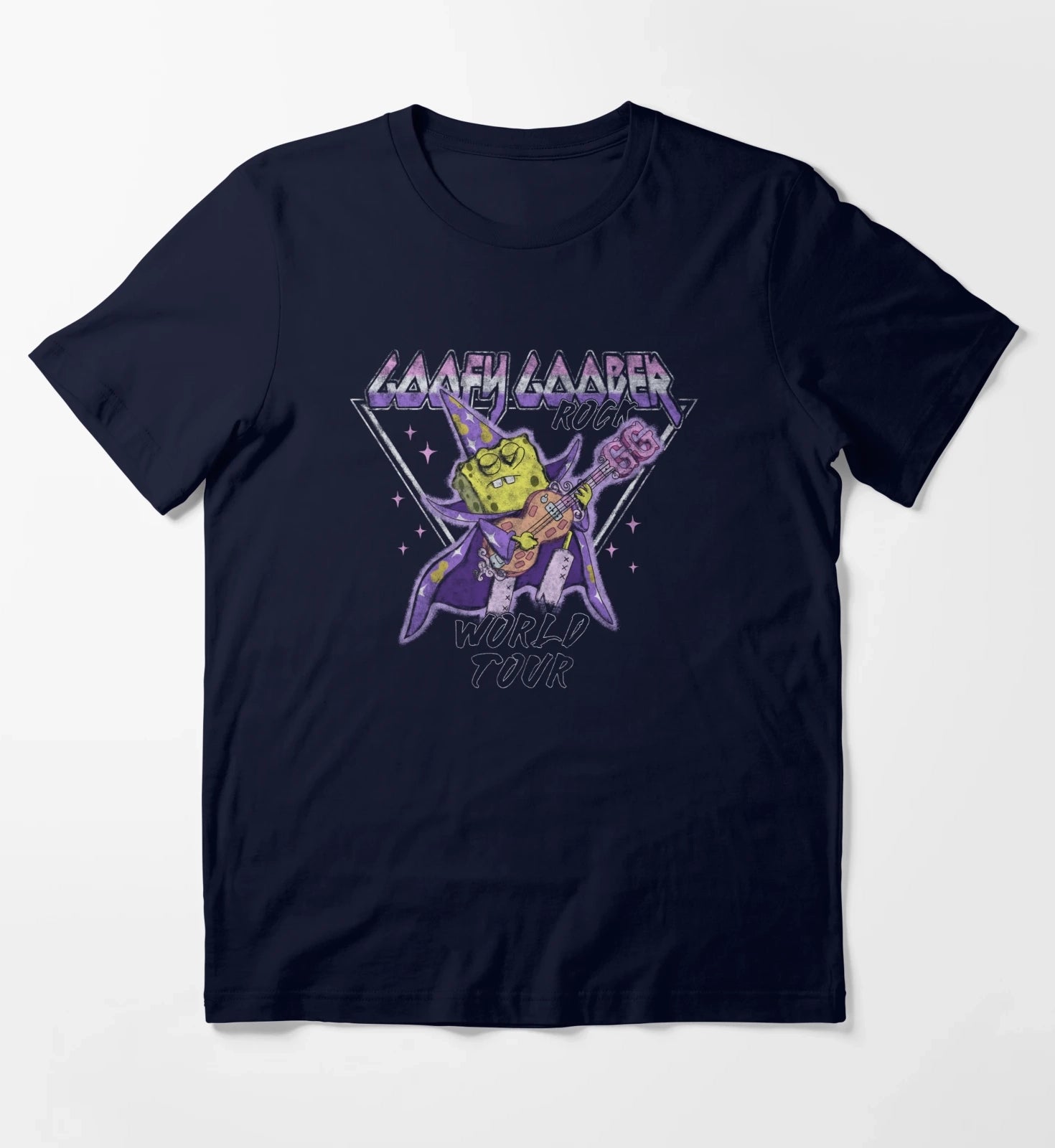 SpongeBob SquarePants Goofy Goober Rock World Tour T-Shirt Navy