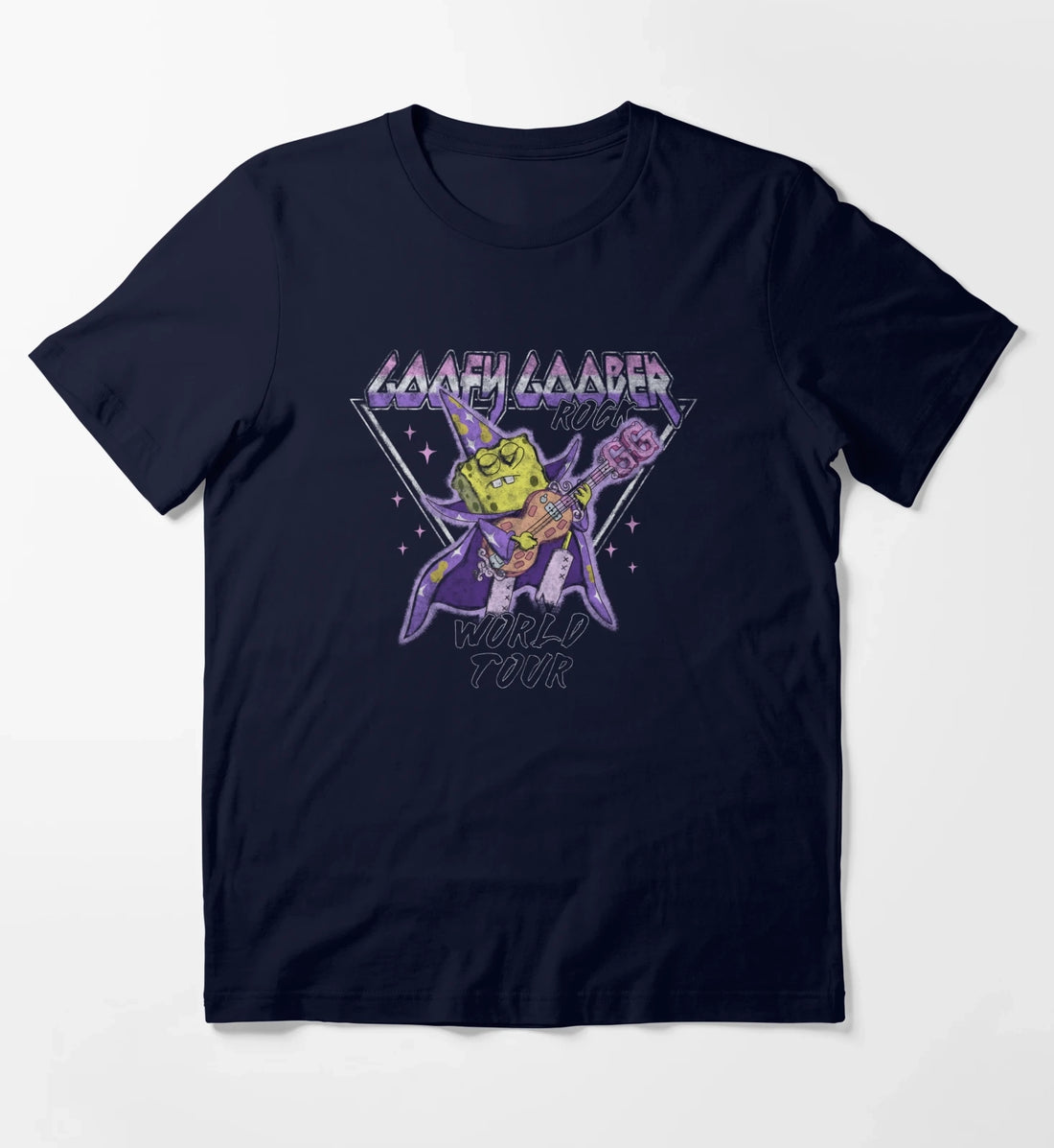 SpongeBob SquarePants Goofy Goober Rock World Tour T-Shirt Navy