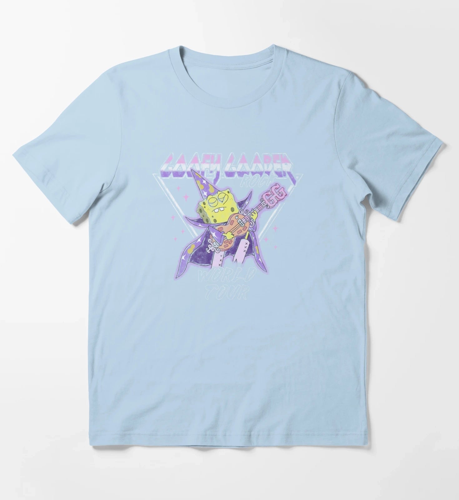 SpongeBob SquarePants Goofy Goober Rock World Tour T-Shirt Sky Blue