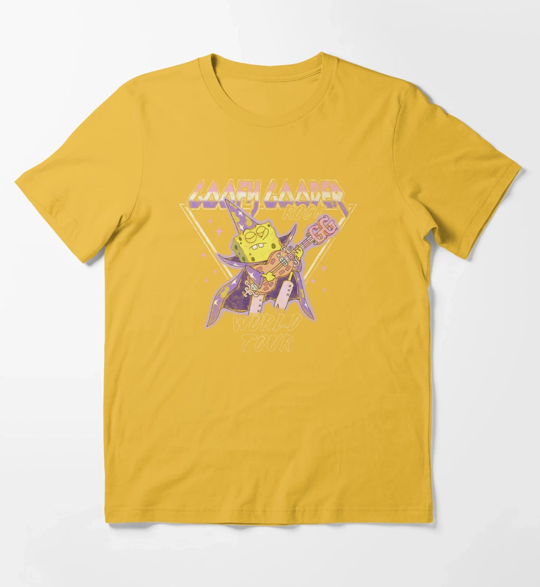 SpongeBob SquarePants Goofy Goober Rock World Tour T-Shirt Yellow