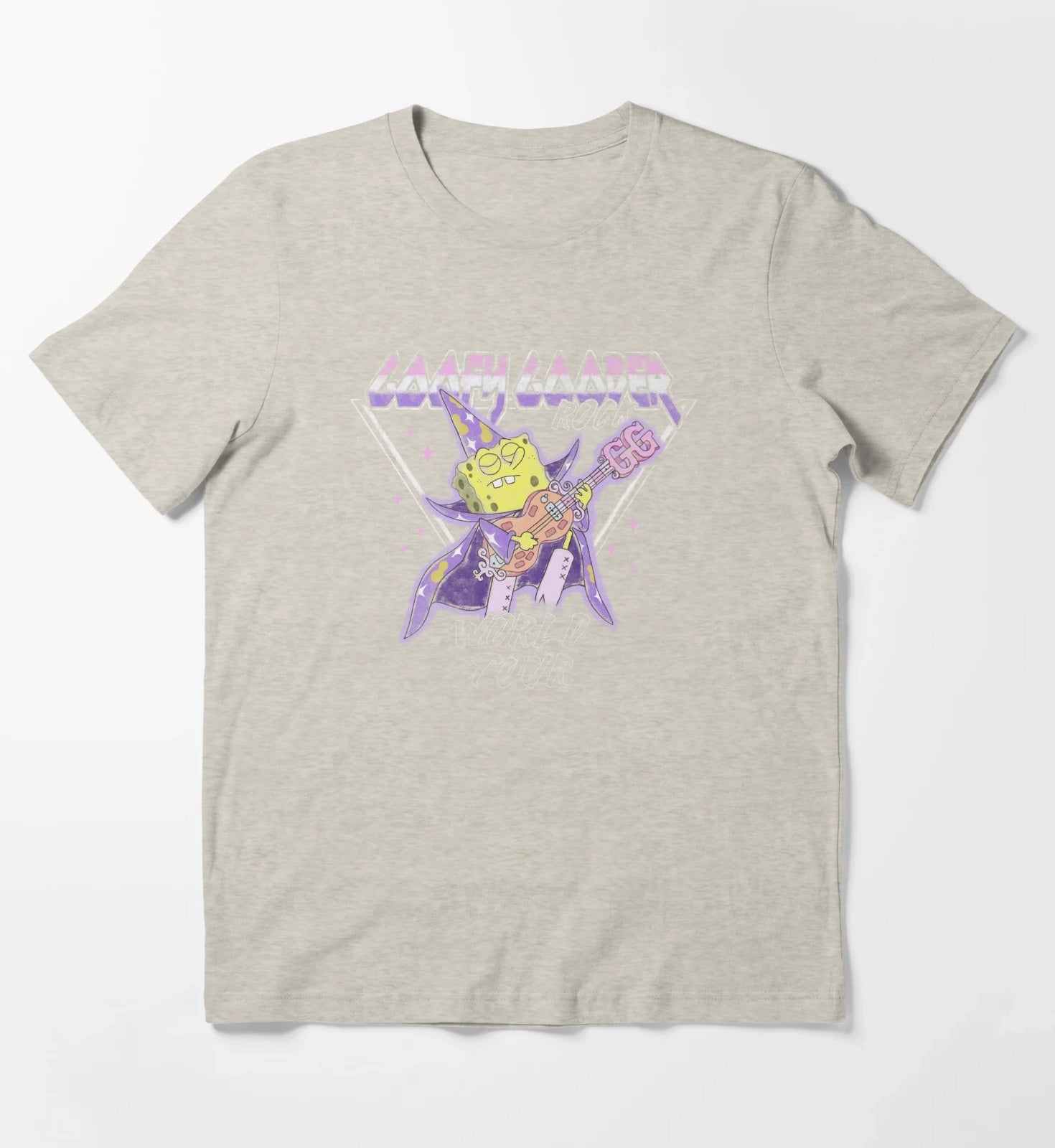 SpongeBob SquarePants Goofy Goober Rock World Tour T-Shirt Cream