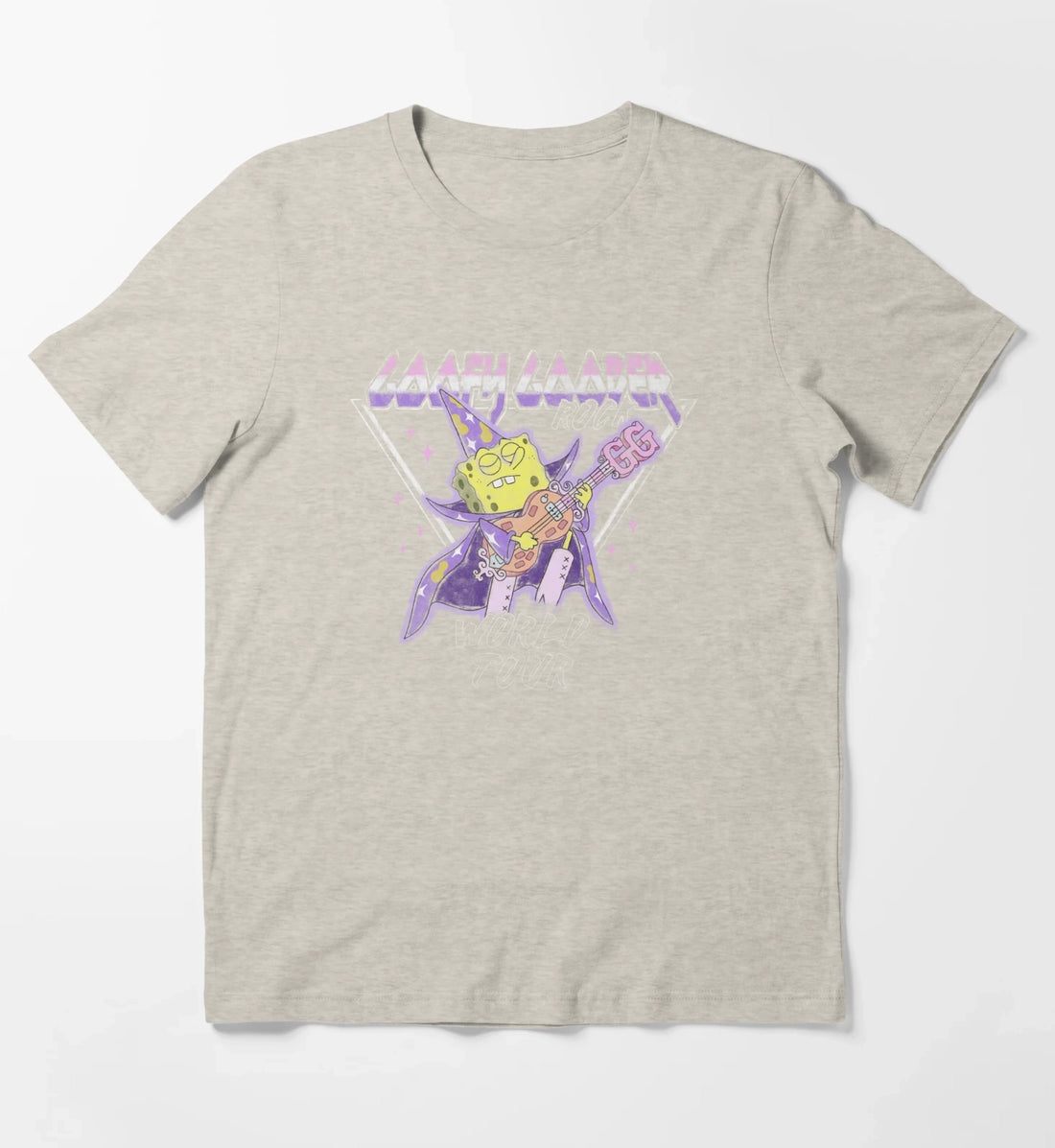 SpongeBob SquarePants Goofy Goober Rock World Tour T-Shirt Cream