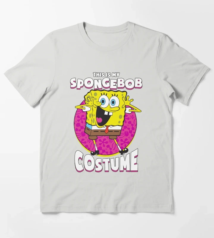 SpongeBob SquarePants Halloween This Is My SpongeBob Costume T-Shirt Light Grey